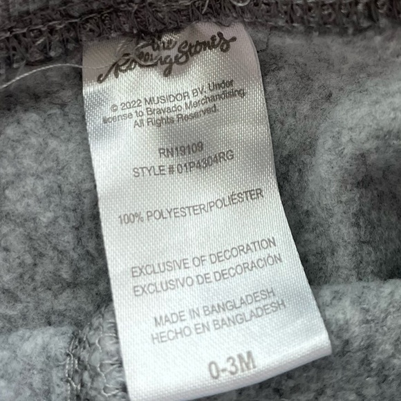 The Rolling Stones • Grey Baby Sweatpants 0-3 Months - Picture 4 of 4